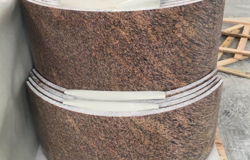 Giallo California Granite Curved Column Panels