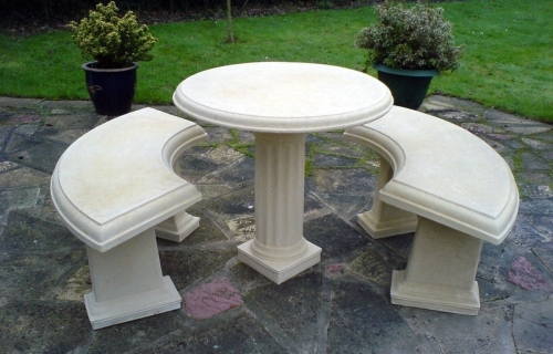 Stone tables and chairs