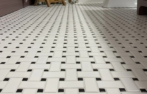 Thassos White Basketweave Marble Mosaic Tile