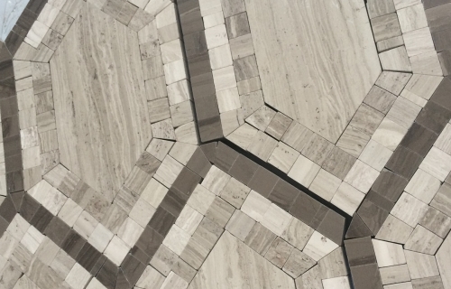 Wooden Marble Mosaic Tile