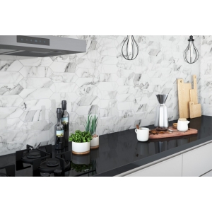 Carrara White Long Hexagon Shape Mosaic