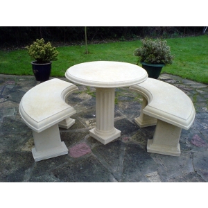 Stone tables and chairs