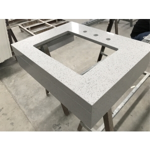 Diamond White Quartz Vanity